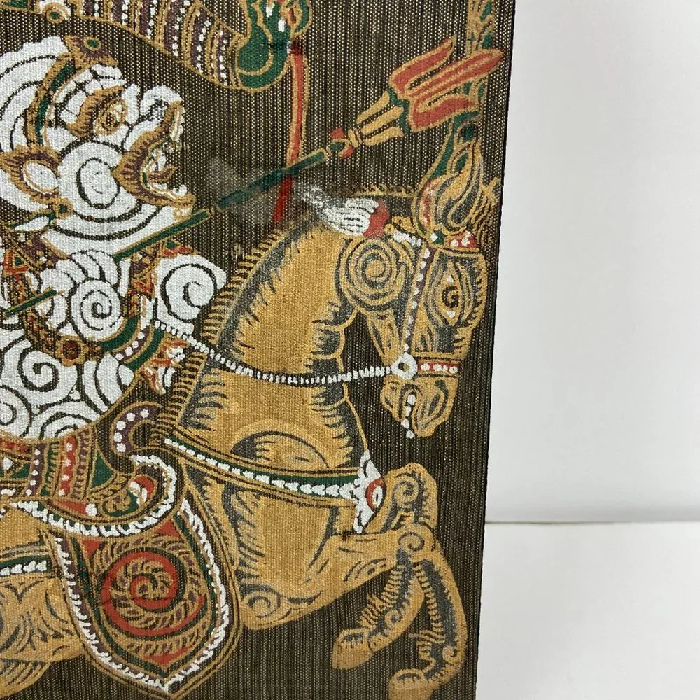 Vintage Thai Mythology Fabric Wall Art